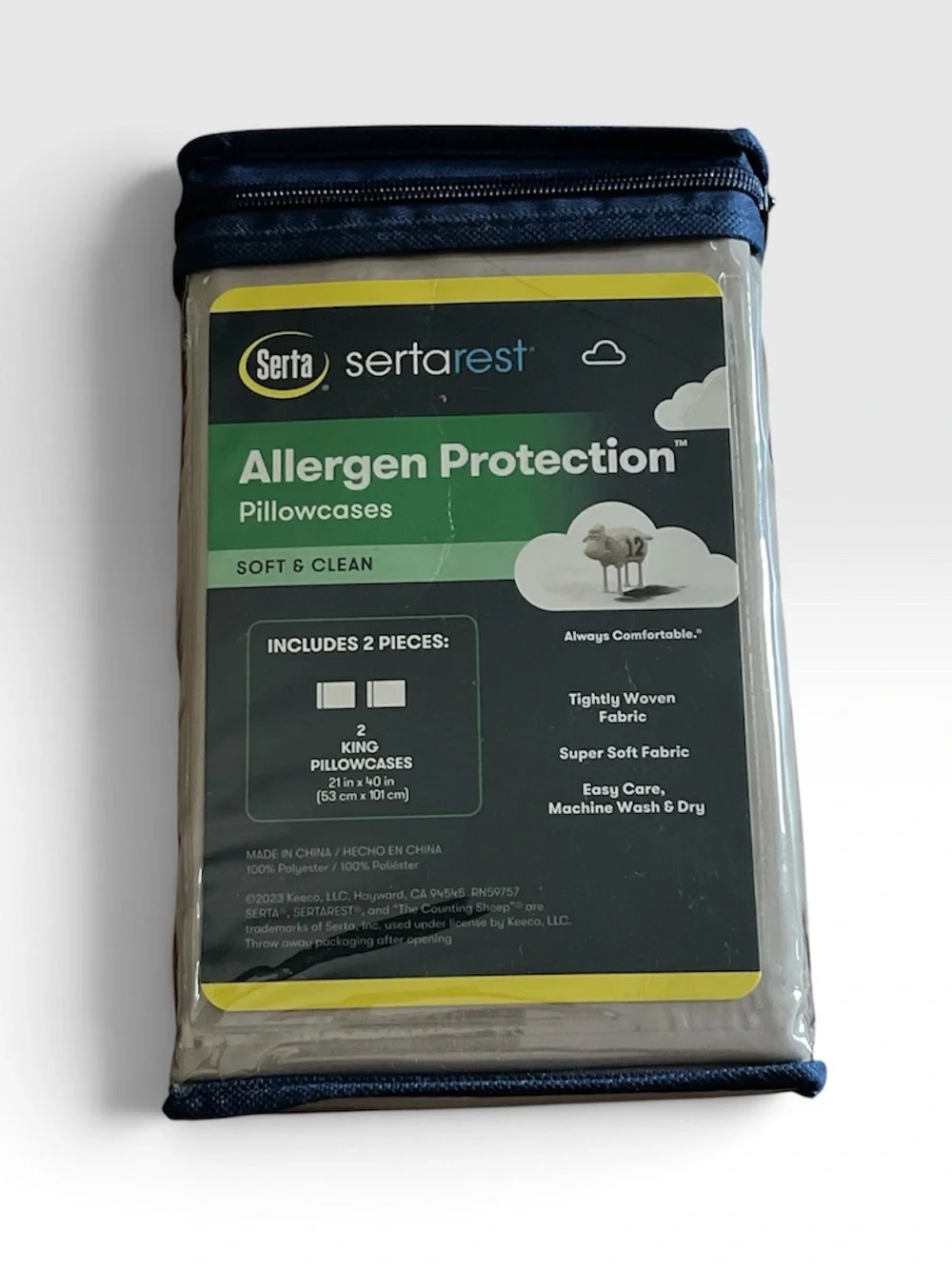 Serta Sertarest Allergen Protection  2  Pack Pillowcases in king